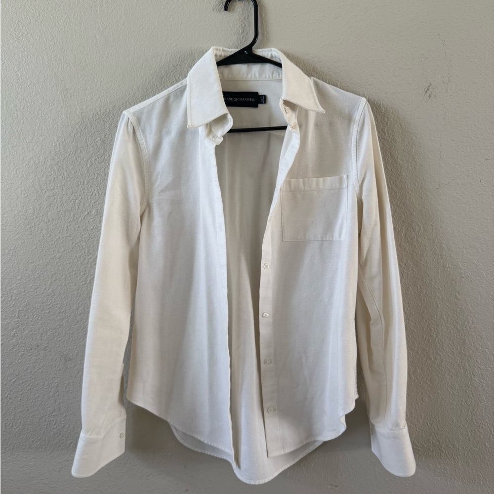 Brandon Maxwell Button Down in white